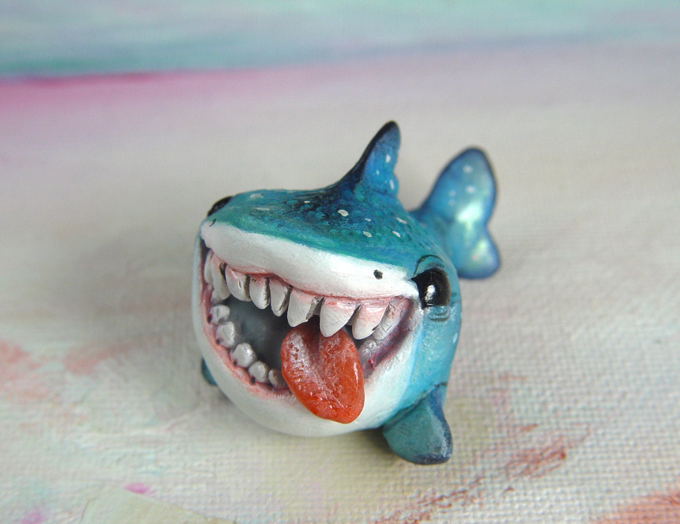 Shark Toy Miniature Shark Small Fish Baby Shark Monster Teeth | Etsy