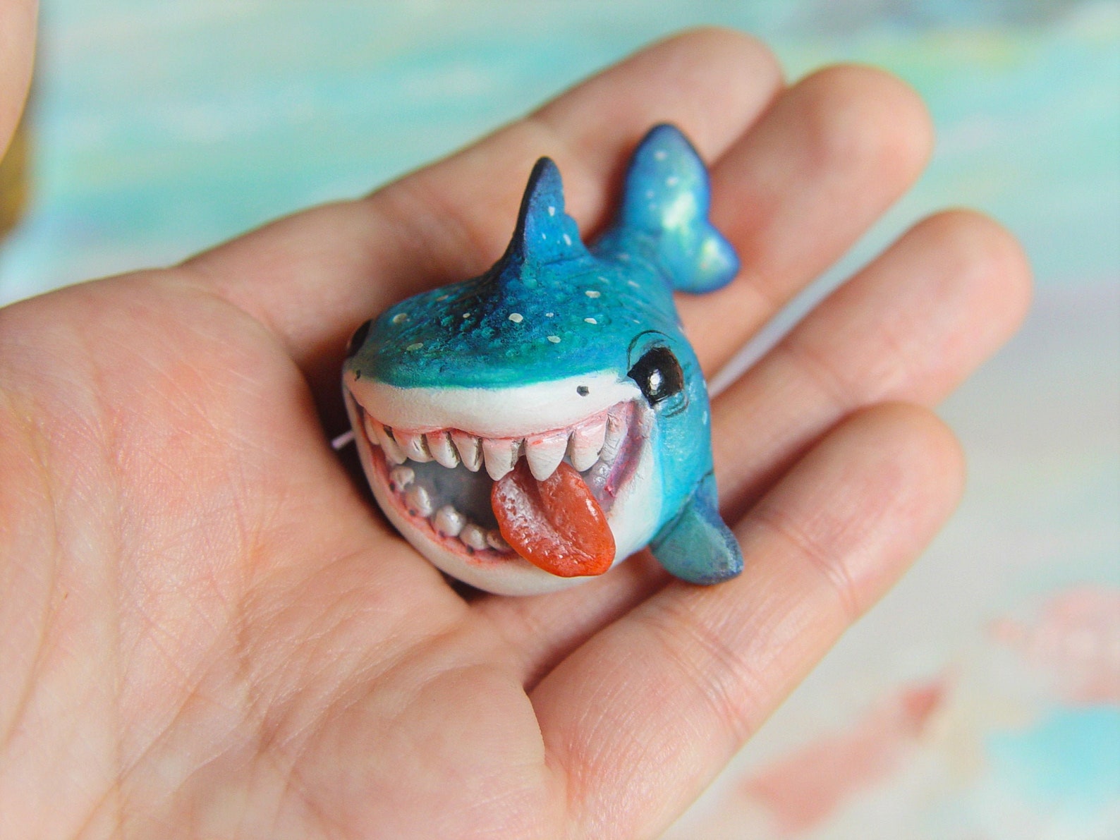 Shark Toy Miniature Shark Small Fish Baby Shark Monster Teeth | Etsy