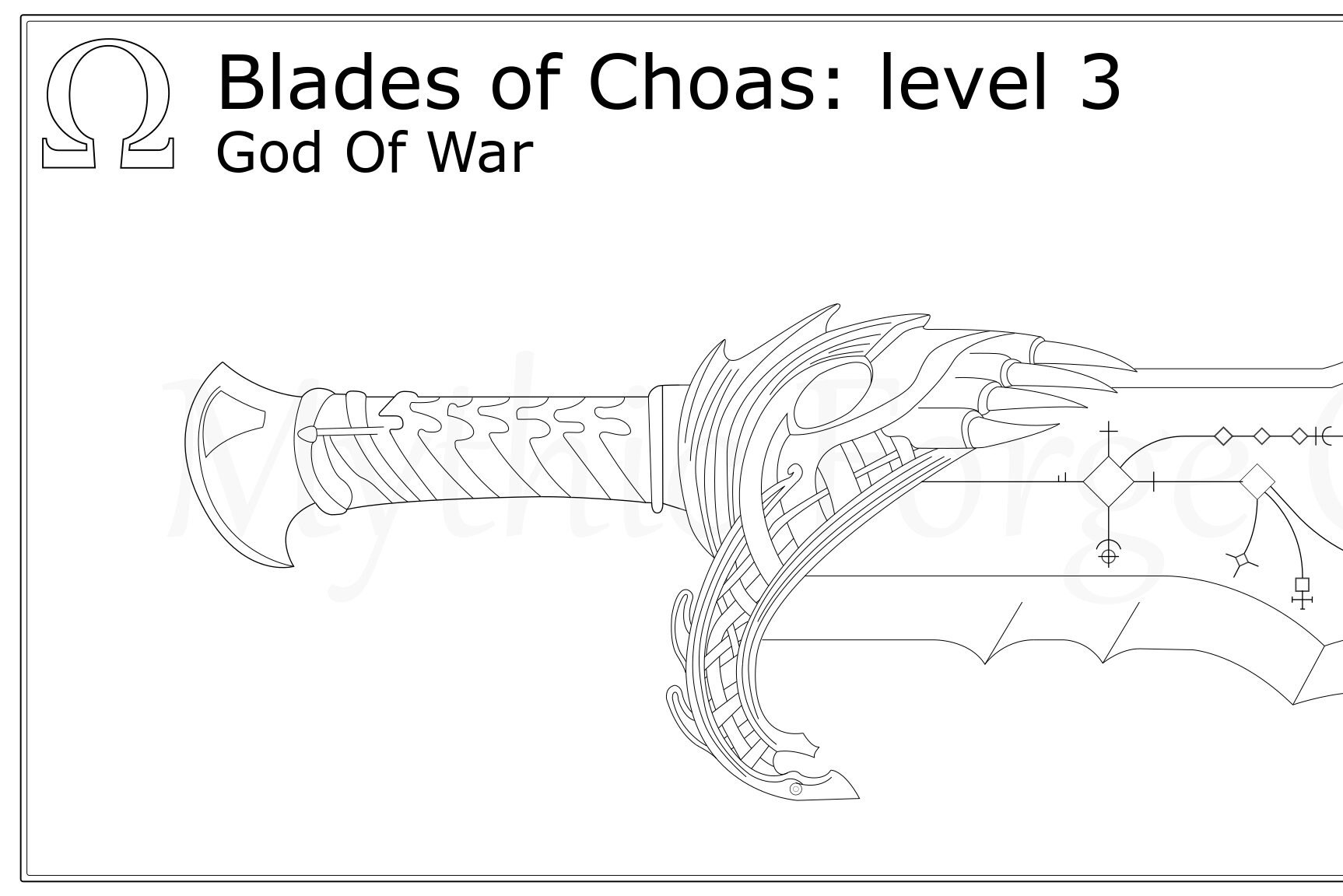 God of War Blades of Chaos 2018 Plan de nivel 3 Etsy España