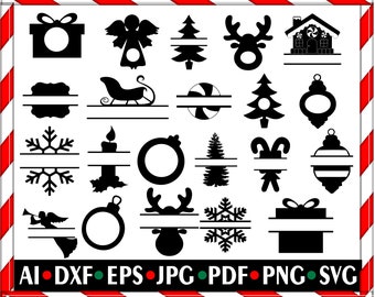 Download Christmas Tree Monogram Svg Etsy