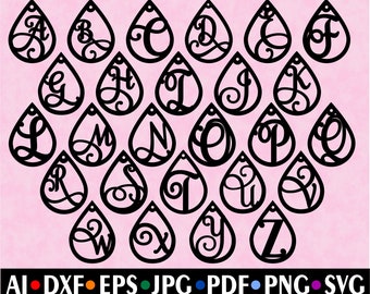 Download Font Earring Etsy