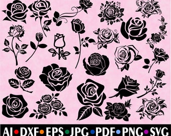 Download Rose Svg Etsy