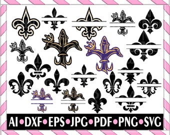 Download Fleur De Lis Monogram Svg Etsy