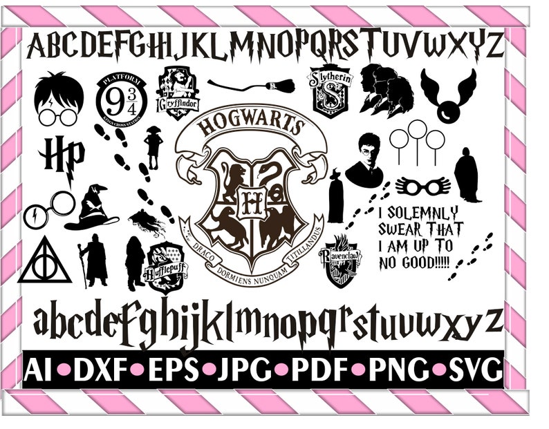 Download Harry Potter SVG Harry Potter Font Harry Potter Silhouette ...