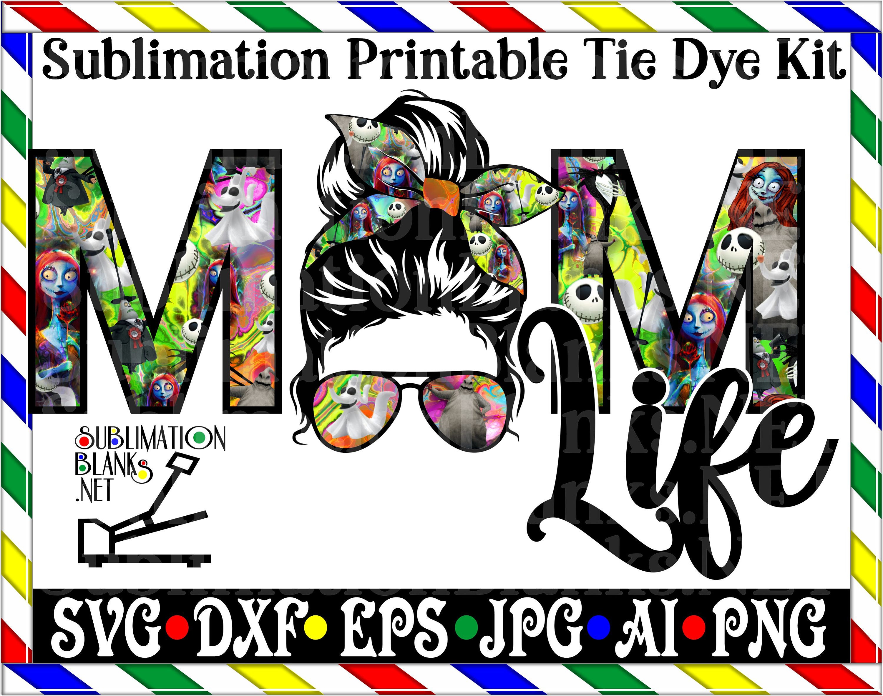NIGHTMARE BEFORE CHRISTMAS Svg Printable Tie Dye Sublimation Designs …