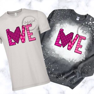 Love Sweatshirt Tee | Bleached Grey Valentine&#39;s T-Shirt