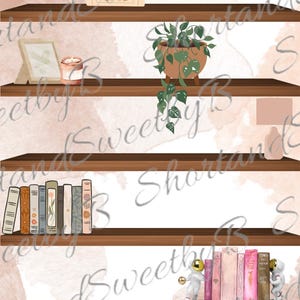 Puede incluir: Un conjunto de cuatro estantes de madera con varios artículos, incluyendo libros, una planta en maceta, un marco de fotos, una vela, una taza, una cámara y una alfombra redonda con dos almohadas. Los estantes están decorados con luces de cadena.