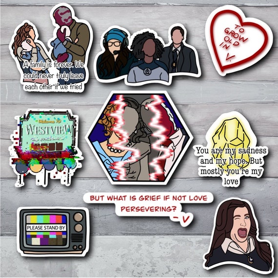 WandaVision Agatha sticker Wanda Vision Couple WandaVision sticker WandaVision Scarlet Witch sticker Agatha all along sticker
