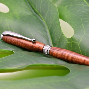 Handmade Koa Wood Princess Pen: Custom Engraved Hawaiian Gift