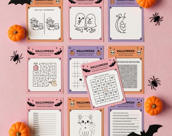 Halloween Party Games: Printable Activity Sheet Set (PDF Download)