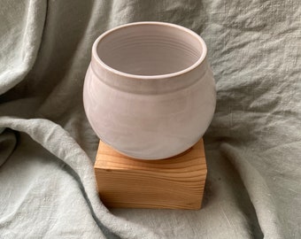 Hopies Stoneware White Sands Moon Jar, White Vase, Ceramic Vase, Pottery Vase, Modern Pottery, Nordic Pottery, Handmade Vase, Small Vase