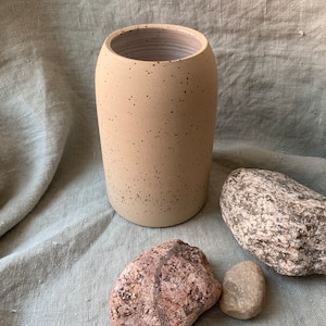 Hopies Handmade Stoneware Rustic Utensil Holder, Spoon Holder, Pottery Flower Vase, Home Decor, Utensil Vase, Ceramic Kitchen Decoration