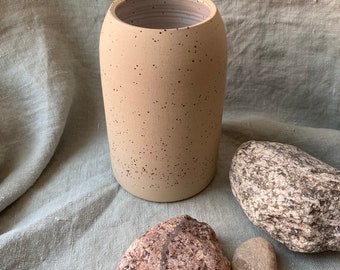 Hopies Handmade Stoneware Rustic Vase, Minimalist Pottery, Ceramic Flower Vase, Home Decor, Modern Ceramics, Table Decor, Summer Decoration