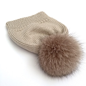 Beige hat and scarf set, Warm baby set hat and scarf, Children&#39;s set hat and scarf, Knitted hat and scarf