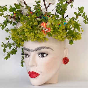 Fioriera Da Parete Sass&Belle Frida Kahlo – Vaso In Ceramica Colorato, Regalo Perfetto Per La Casa