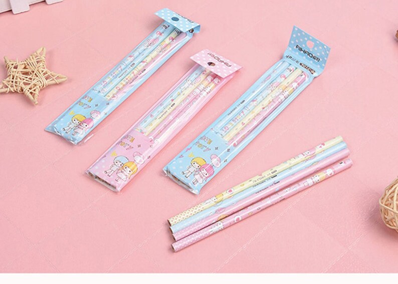 Kawaii Love Story HB Wooden Pencils
