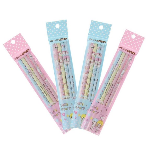 Kawaii Love Story HB Wooden Pencils
