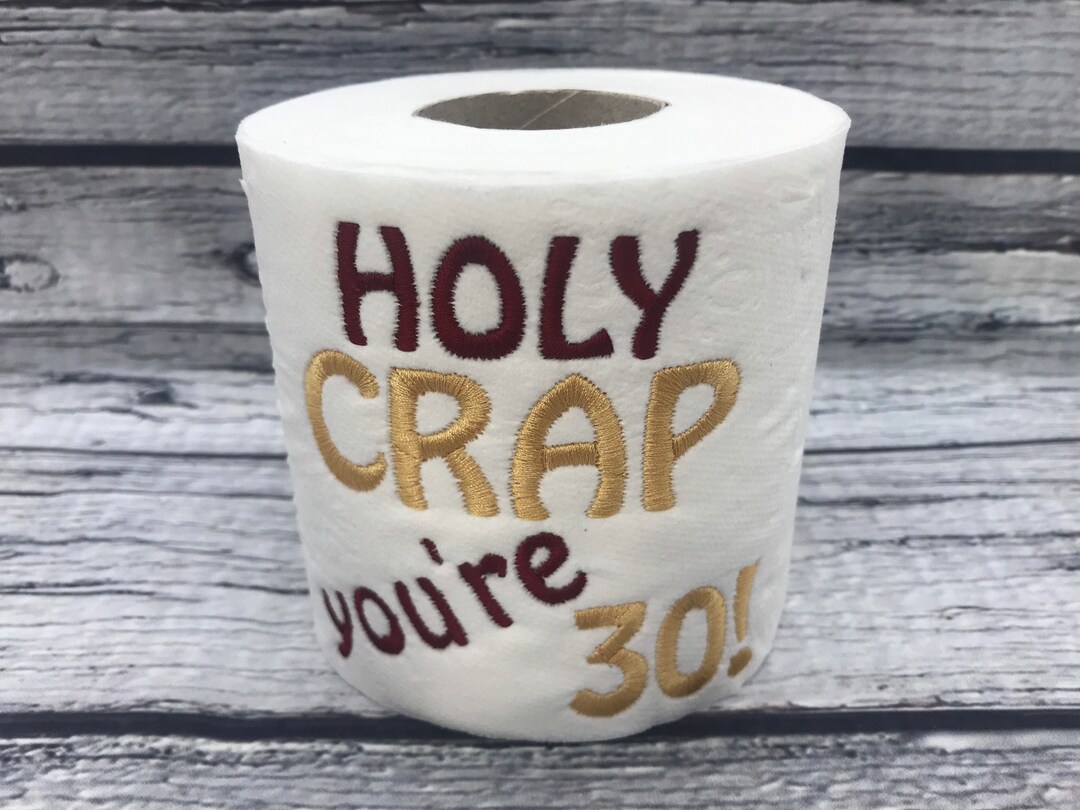 30th Novelty Embroidered Toilet Roll Funny Joke Gift Etsy UK