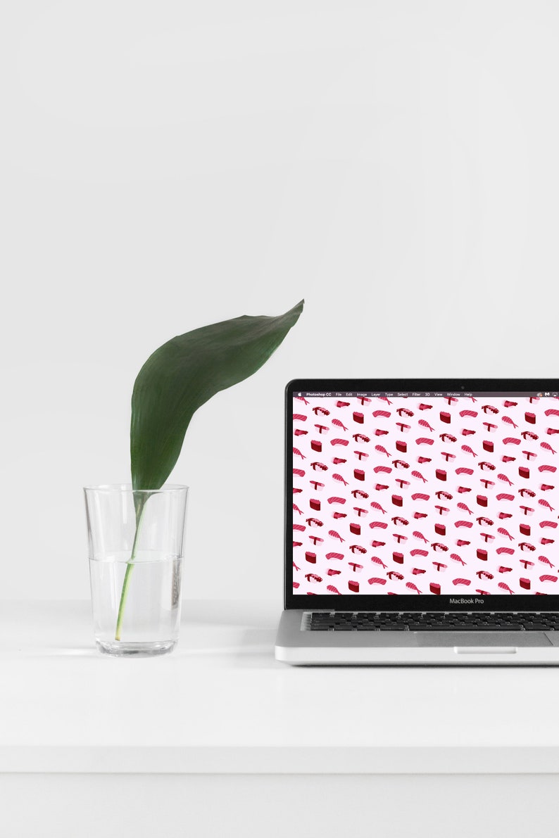 sushi mania sushi pattern wallpaper etsy