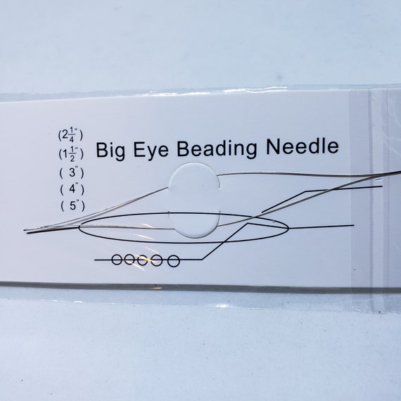 stainless steel big eye beading needles