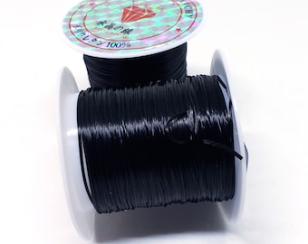 Elastic Fiber, Stretchy Elastic Beading Thread,  Black or White