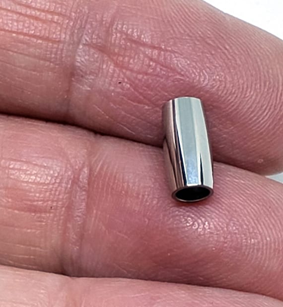 Stainless Steel Magnetic Clasps, Barrel, Clasp/cord Ends