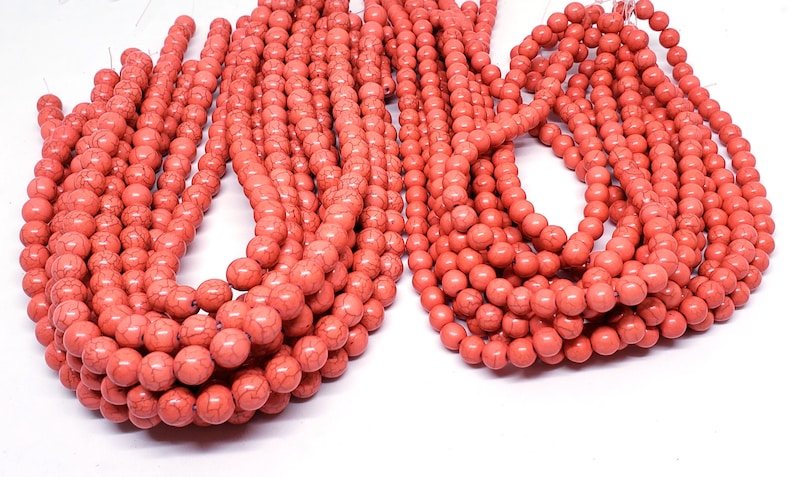 Turquoise Beads Turquoise Gemstone Turquoise Round Bead Strands 8mm to 10mm Stone Beads Stone Round Beads Coral Stone Beads