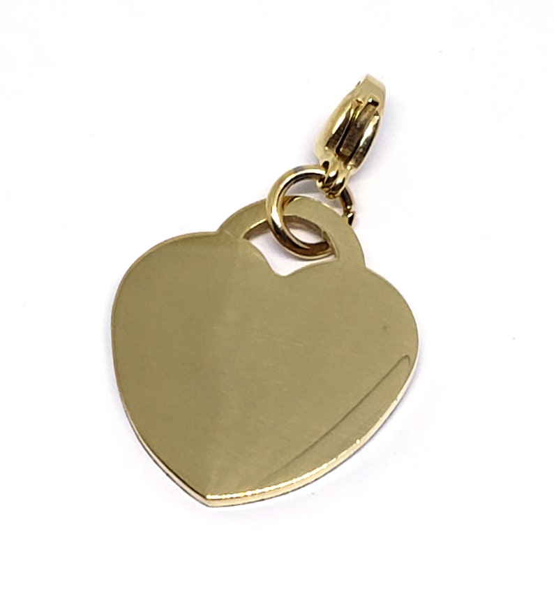 Blank Heart Shape Stainless Steel Gold Charm Pendant Jewelry - Etsy