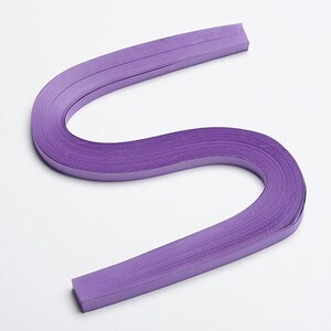 May include: A purple paper quilling strip, a thin, long strip of paper used for creating intricate designs and crafts.