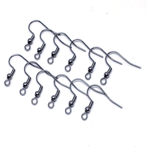 10Pcs Stainless Steel Fish Earring Hooks Ear Wire with Ball, Jewelry Making  Findings