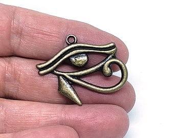 10Pcs. Egyptian Eye of Horus Charms, Tibetan Style Alloy Egyptian Pendants