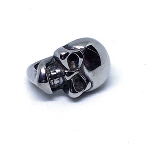 2Pcs Stainless Steel Slide Charms Skull, Antique Silver, Slide Charms  for Men&#39;s  Bracelets