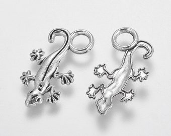 25Pcs Wall Gecko Charms, Animal Charms, Reptile Charms, Pendants