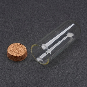 5Pcs. Glass Dome Cloche Cover, Bell Jar, with Cork Base, For Doll House Container, Dried Flower Display Decoration, Clear, Crafts