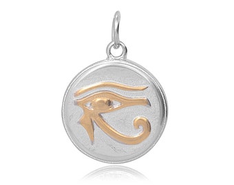5Pcs. Egyptian Eye of Horus Charms, Stainless Steel Pendants
