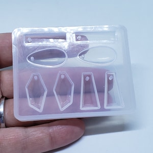 Silicone Molds, Resin Casting Molds, For UV Resin, Epoxy Resin Jewelry Making, Drop, Rectangle, Trapezoid, Polygon, Clear