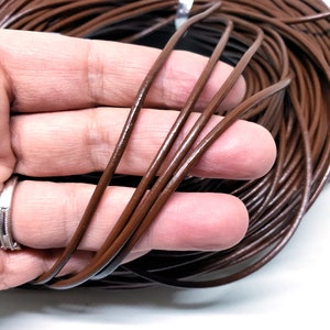 2.5mm Cowhide Leather Jewelry Cord DIY Accessories, Saddle Brown, Bracelets, Necklaces, Genuine Leather