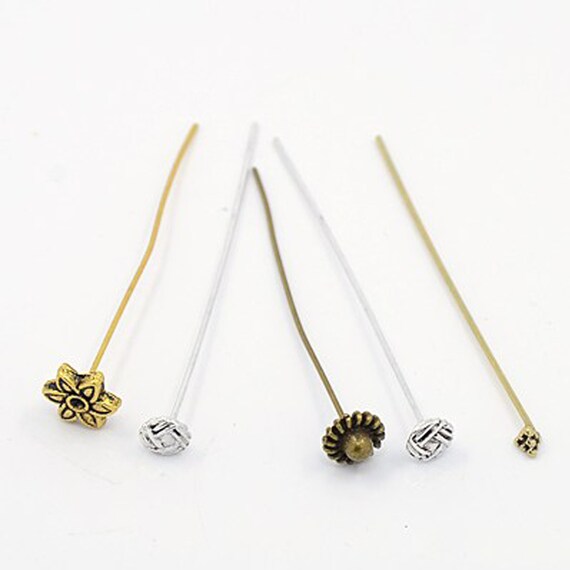 10pcs Flowers, Head Pin Flowers, Findings, Earring Findings, Craft