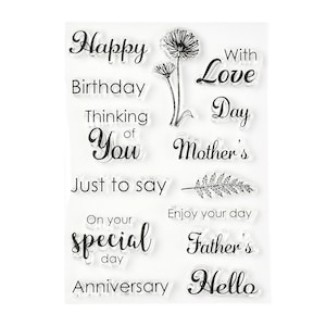 Silicone Stamps, for DIY Scrapbooking, Photo Album Decorative, Cards Making, Words Theme, Craft Supplies and Tools, Papercraft