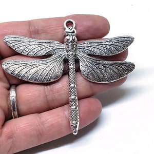 8 Pcs. Big Dragonfly Pendants, Tibetan Style Alloy Big Pendants, Dragonfly, Antique Silver, Dragonfly Charms