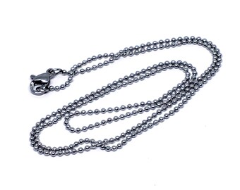 Ball Chain Stainless Steel Finished Chain with Lobster Clasp