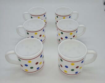 Arcopal Vintage Confetti Espresso Coffee Cup Set of 6
