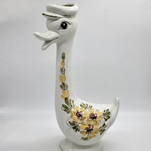 Porcelain vase duck goose ceramic flower italy vintage pot planter