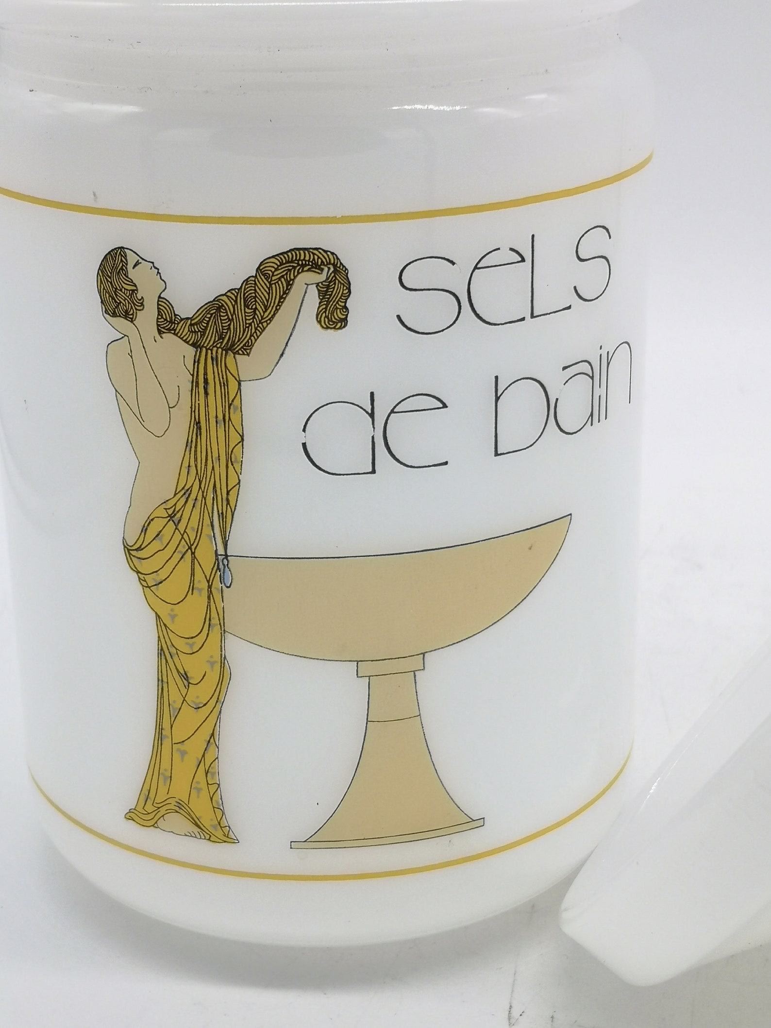 Tarro de boticario en baño de opalina blanca vintage sales | Etsy