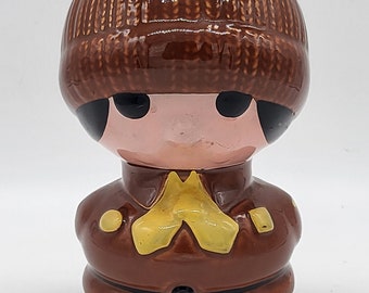 Hugh Taylor cerámica personaje de invierno alcancía 1985 vintage