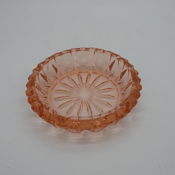 Rosaline vintage pink glass ashtray