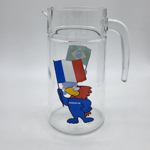 Decanter Footix world cup 98 football vintage arcoroc luminarc