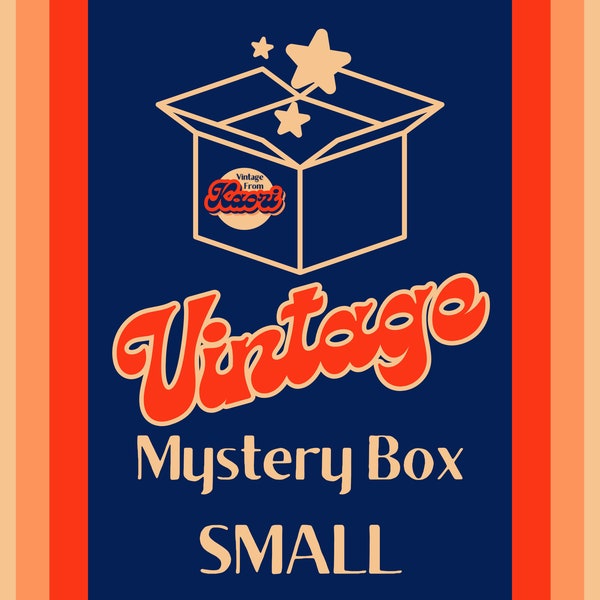 Mystery box format Small remplie d'objets vintage kitsch rétro boite mystère