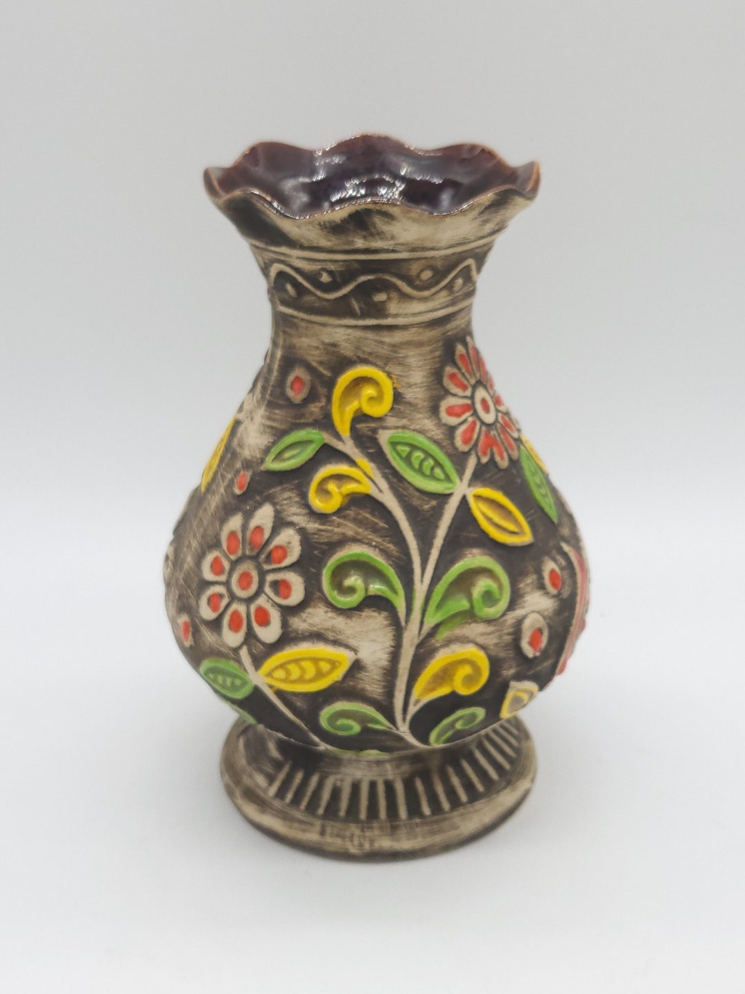 Terracotta Pottery Vase Marked Germany Old Etsy