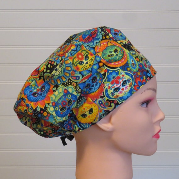 thumbnail image 2 of Surgical Scrub Hat - Euro Style Bouffant Adjustable Medical Hat For Surgeons & Nurses 2 of 13